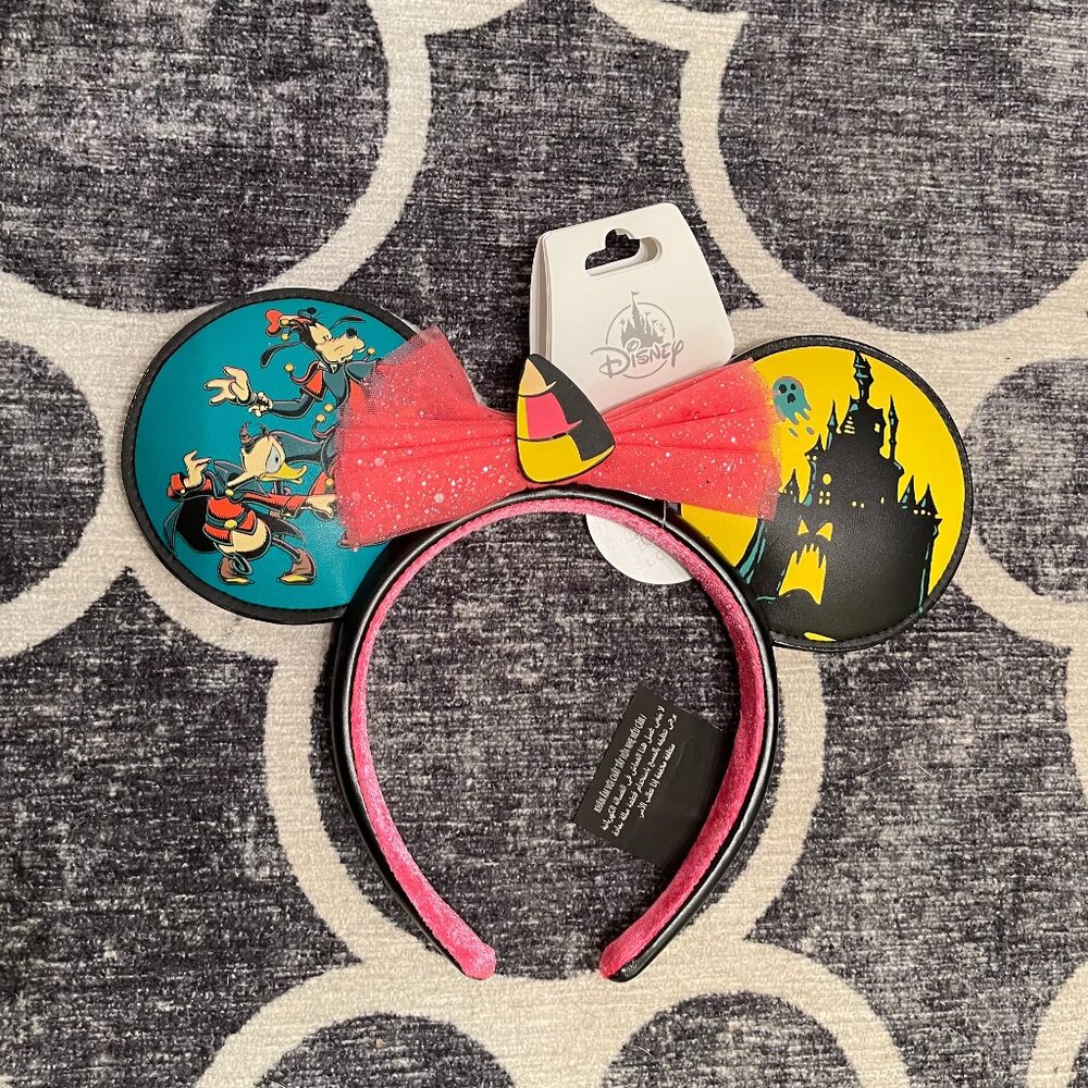 Disney Parks 2023 DVC Vacation Club Happy Halloween Headband Ears Glow in Dark